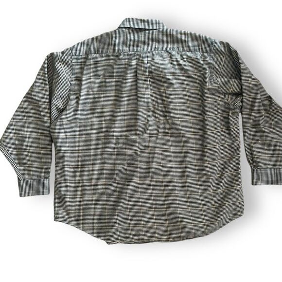 Brooks Brothers 346 Mens Shirt Wool Blend Button Down Gingham Tan/Black Size XXL - Picture 2 of 10